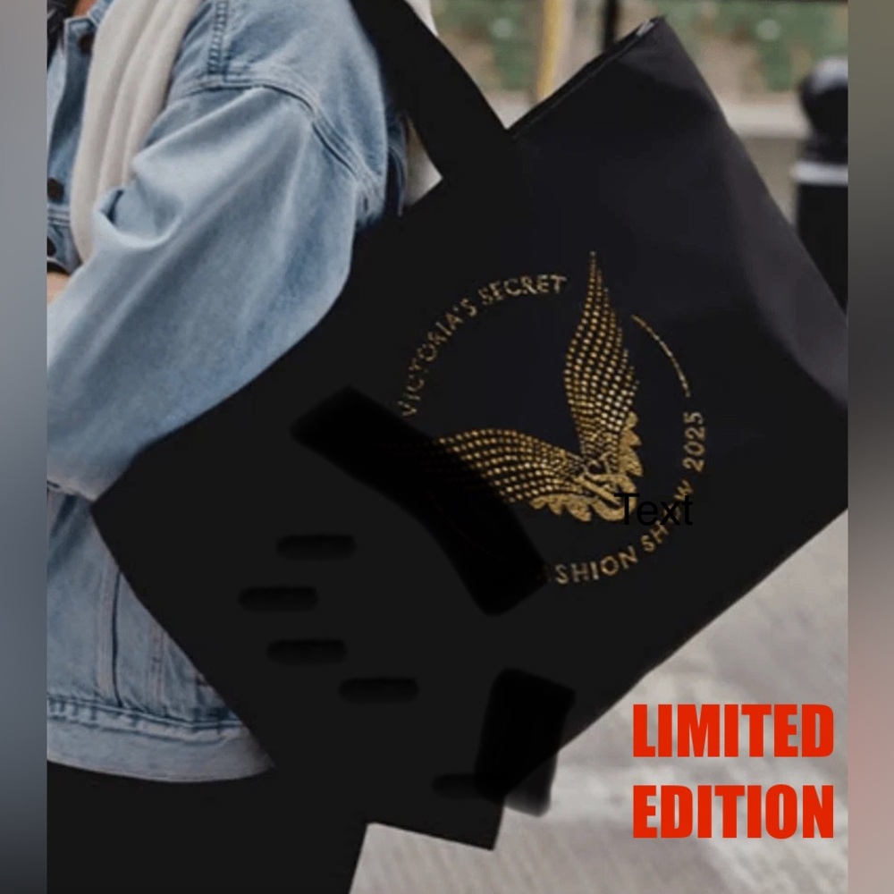 NWT Victoria's Secret Black and Gold Fashion Show 2025 Tote